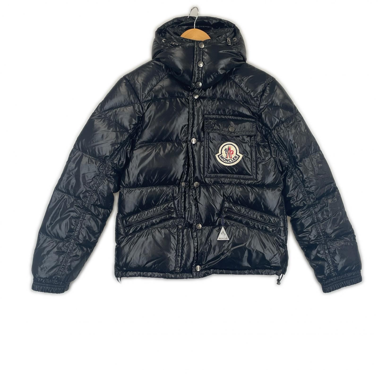 美品 MONCLER モンクレール K2 秋冬 AW ダウンジャケット ナイロン ブラック メンズ 0【古着】【中古】