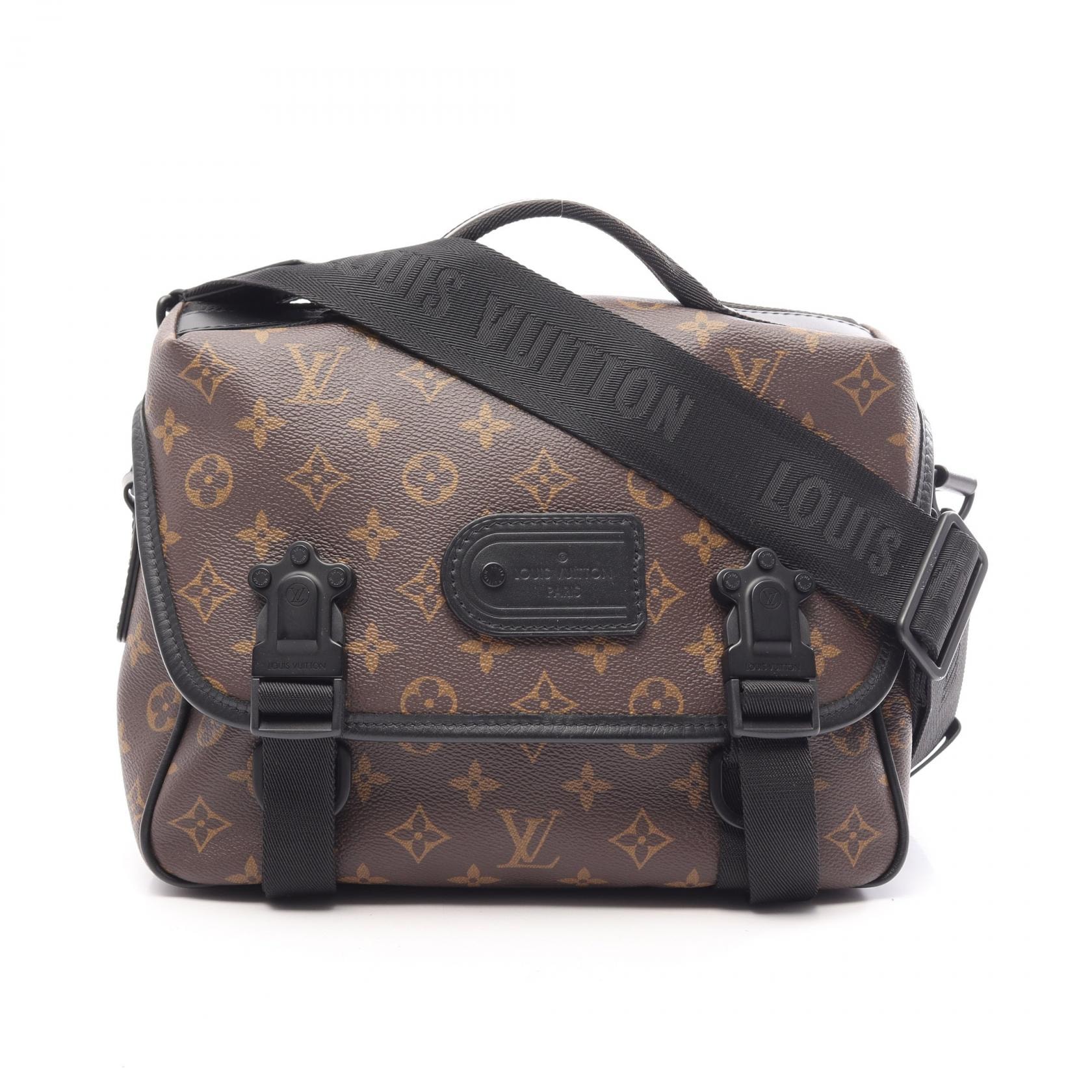 ルイ・ヴィトン LOUIS VUITTON LVトレイルメッセンジャー モノグラムマカサー 2WAY ハンドバッグ バッグ PVCコーティングキャンバス レザー レディース ブラウン系 / ブラック系 M46972 【中古】