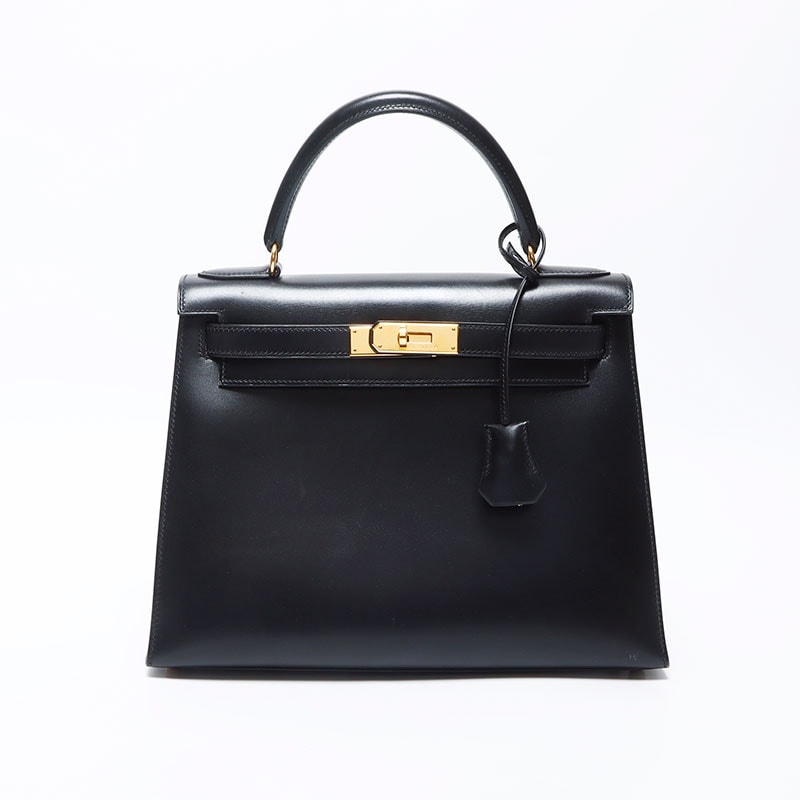 エルメス HERMES 1996 ケリー28 Z刻印 ボックスカーフ ハンドバッグ【中古】