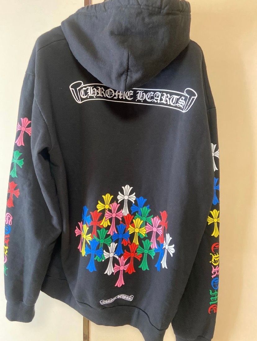 Chrome Hearts Multi Color Cross Cemetery Pullover Hoodie "Black"