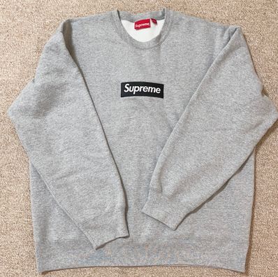 Supreme Box Logo Crewneck "Heather Grey" (22FW)