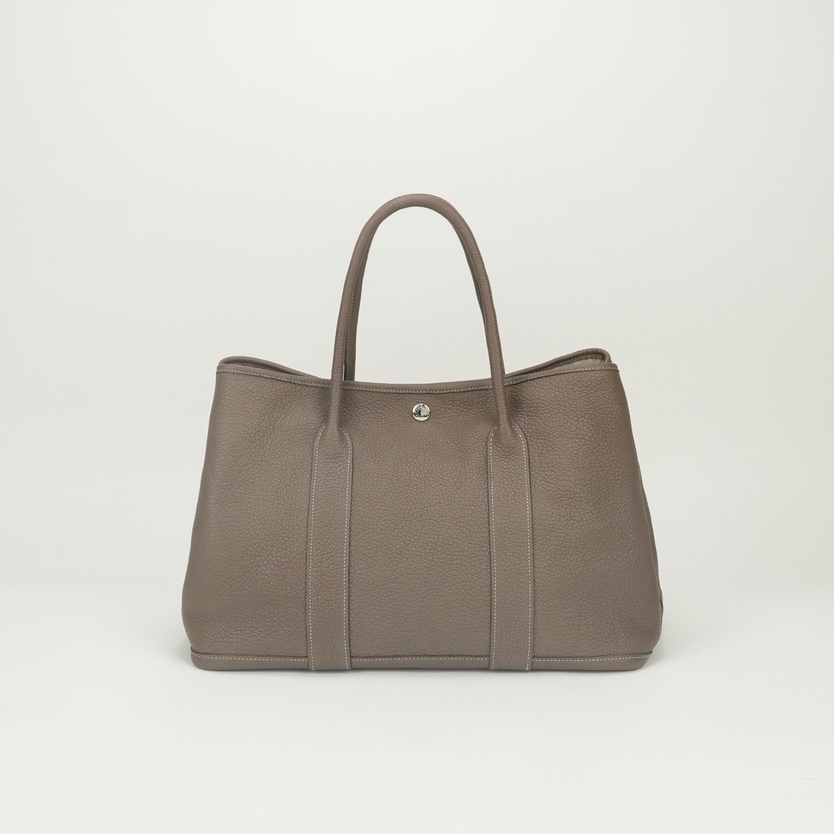 エルメス HERMES ガーデンパーティPM 36 ガーデンパーティー バッグ トートバッグ ネコンダ エトゥープ Etoupe グレー Gray シルバー金具 ハンドバッグ
