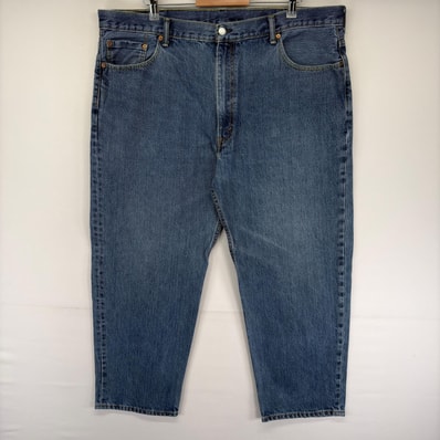 古着 リーバイス Levi's パンツ テーパード ジッパーフライ 5ポケット Gパン デニムパンツ ジーンズ 550 ブルー系 メンズ