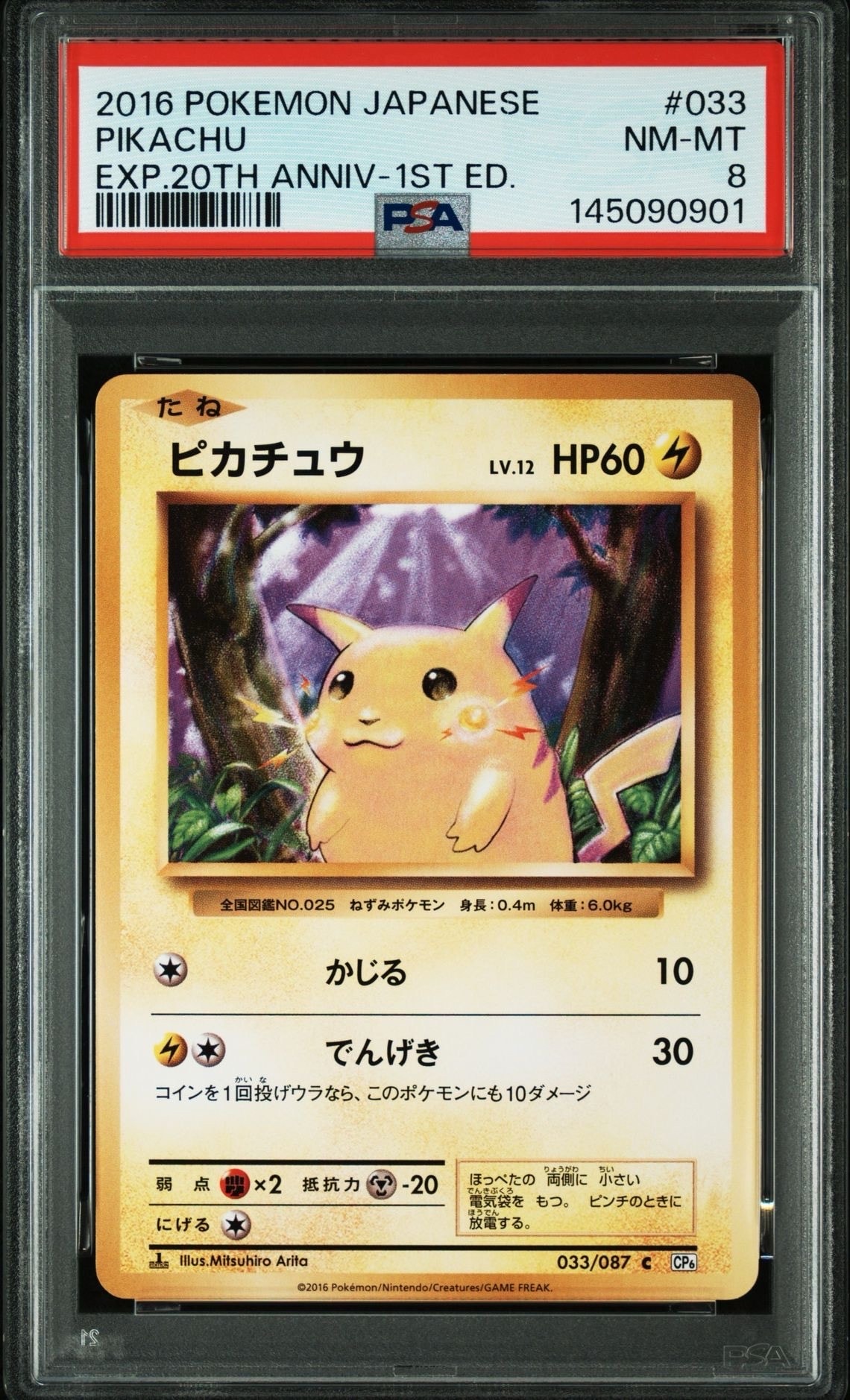 【PSA9】ピカチュウ 20周年 033/087 ポケモンカード CP6 PSA 10 Pikachu 033/087 20th Anniversary CP6 1st Ed Pokemon Card