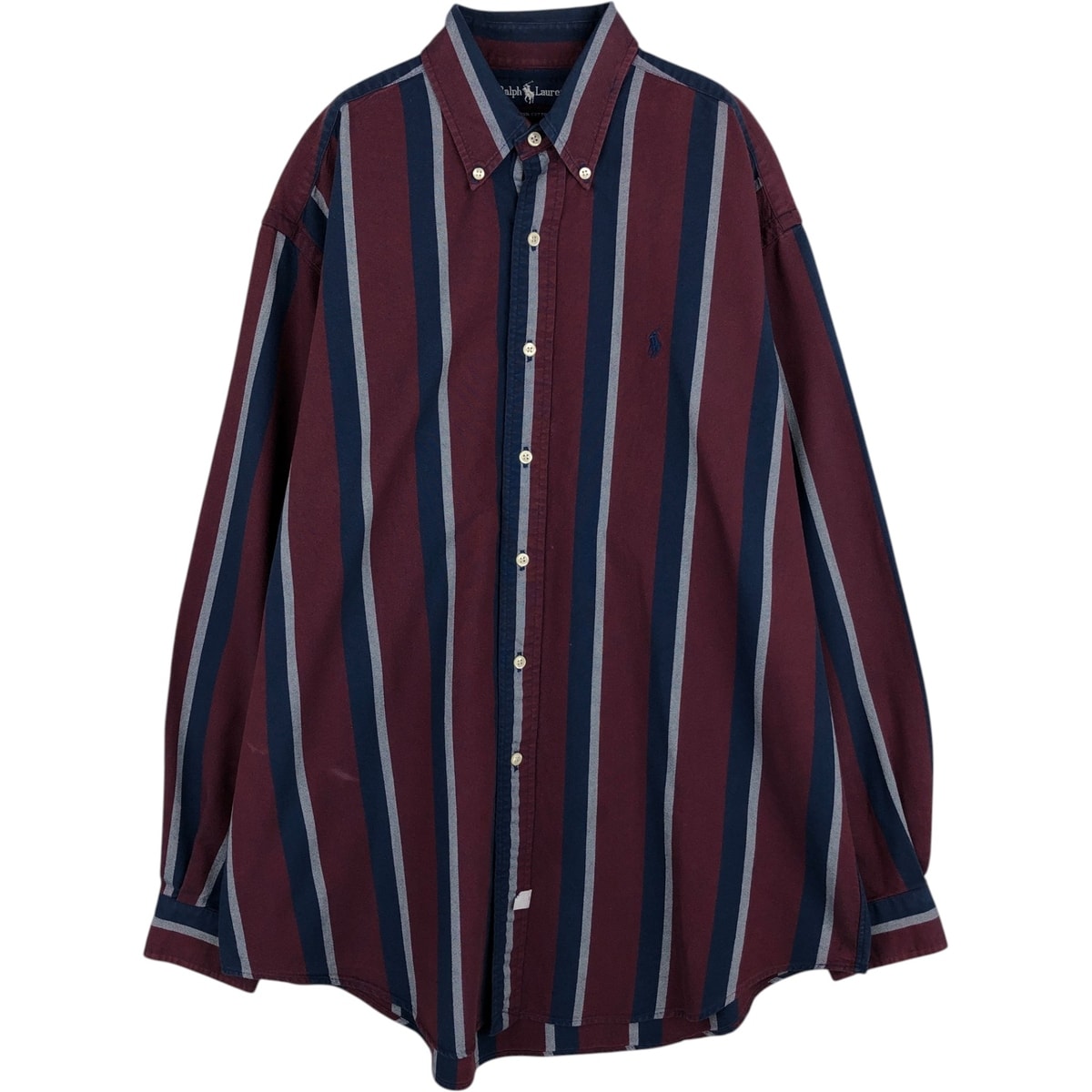 古着 ラルフローレン Ralph Lauren 長袖 ボタンダウンストライプシャツ メンズL相当/eaa631282