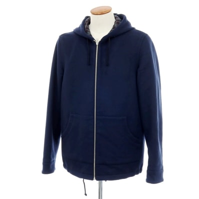 【中古】マルニ MARNI ウール フーデッドブルゾン ネイビー【サイズ48】【メンズ】