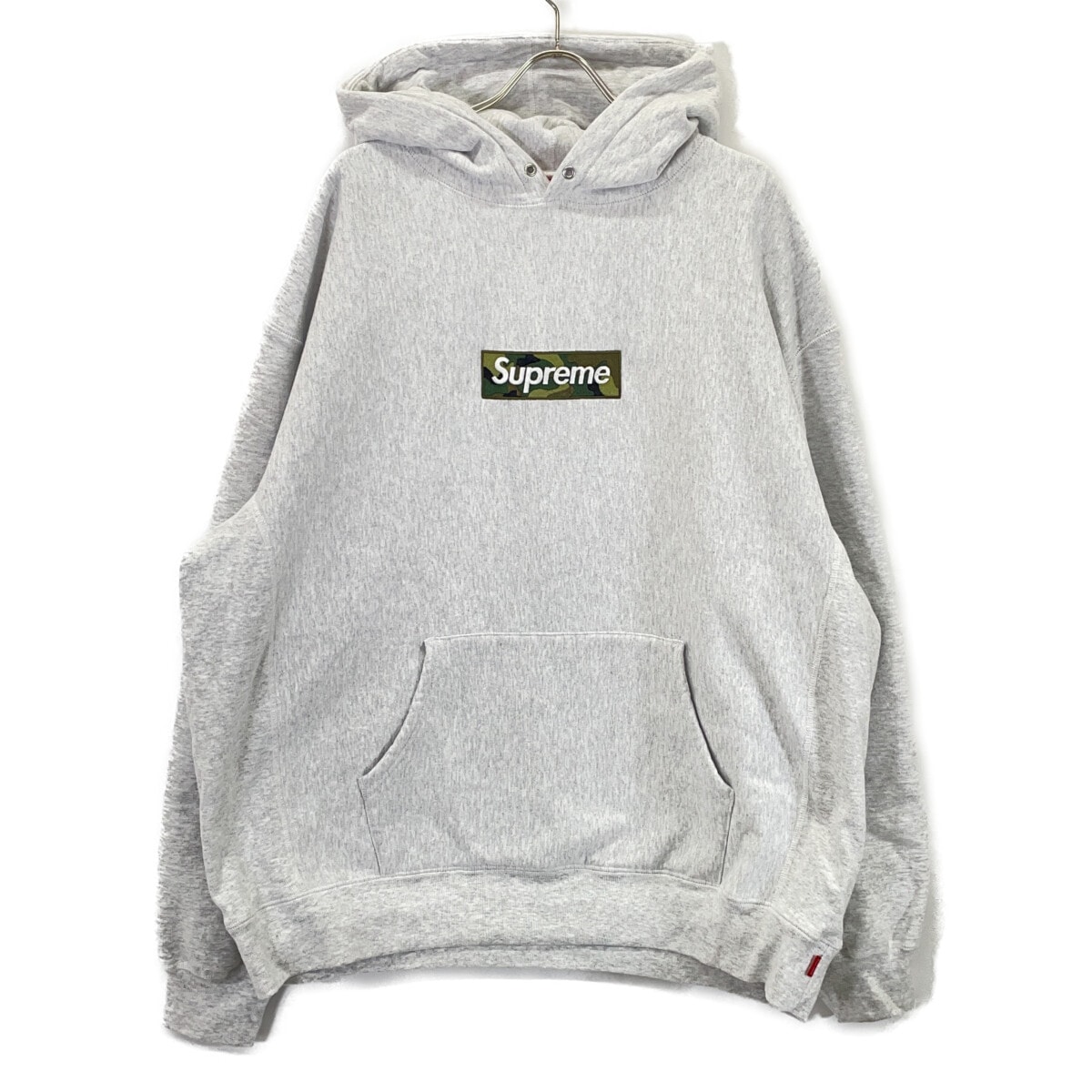 シュプリーム グレー 23SS カモフラboxロゴ スウェットフーディ XXL