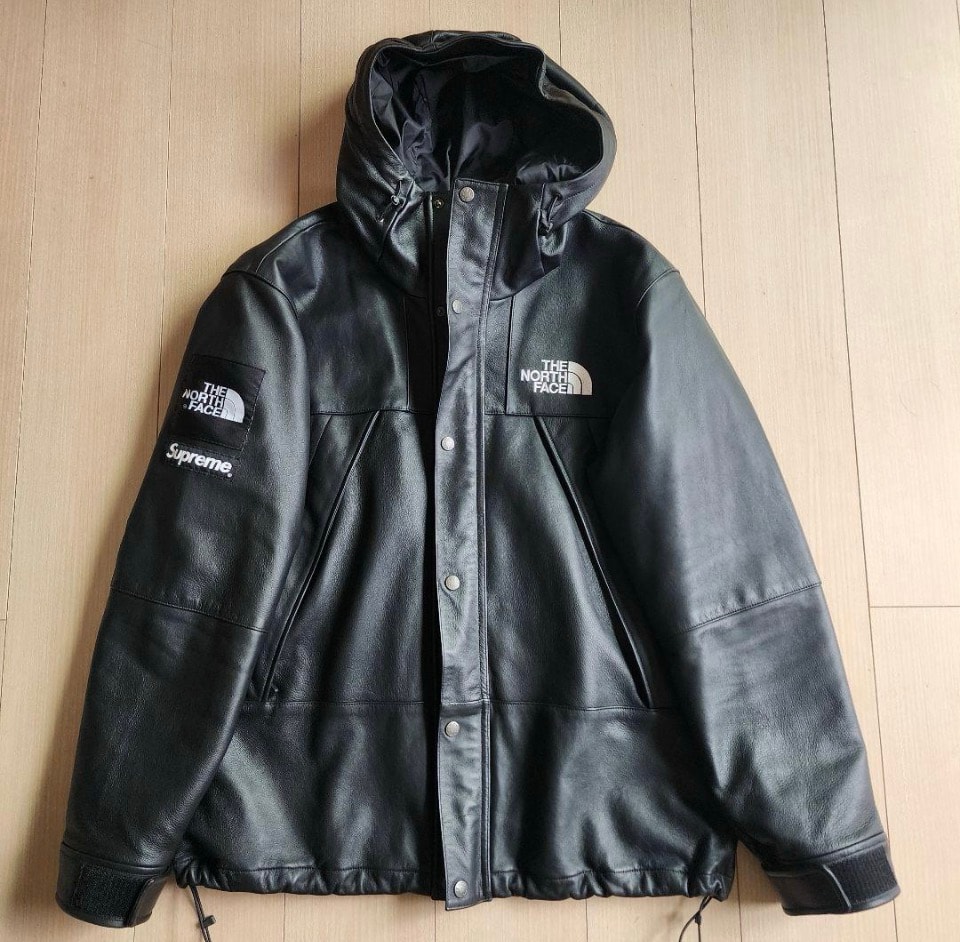 Supreme x The North Face Leather Mountain Parka "Black"