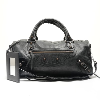 バレンシアガ BALENCIAGA ザ・ツィギー 2WAY レザー ハンドバッグ【中古】