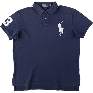 古着 ラルフローレン Ralph Lauren POLO by Ralph Lauren CUSTOM FIT ビッグポニー 半袖 ポロシャツ メンズL相当/eaa657914