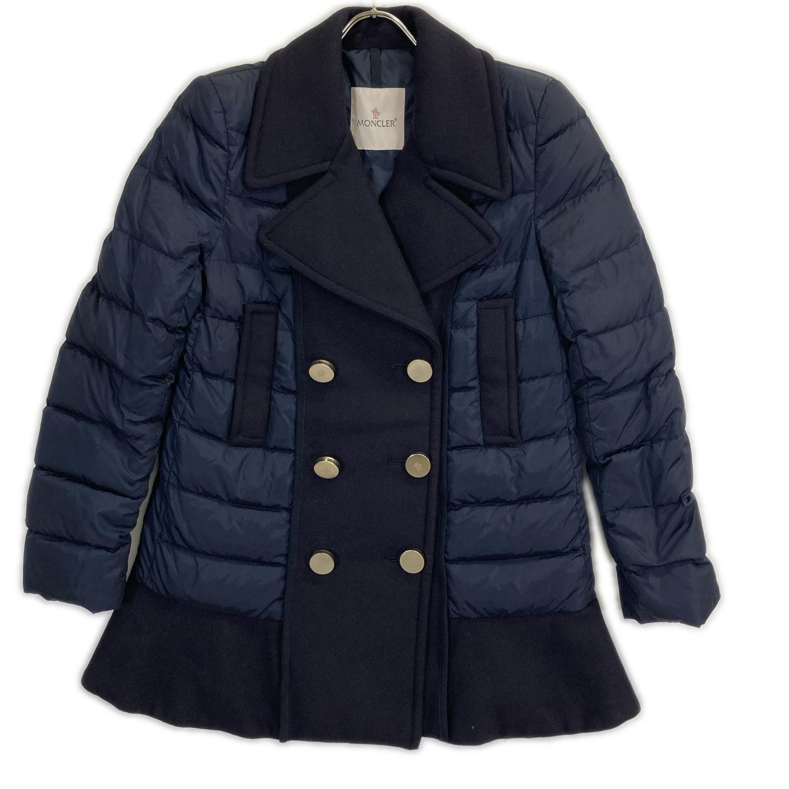 モンクレール B20934634480 AULAMPIA ダブルブレスト ウール切替 ダウンジャケット O