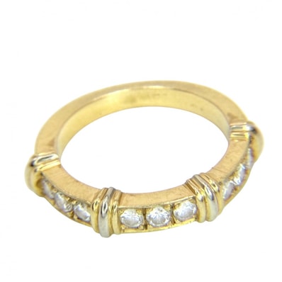 CARTIER カルティエ 指輪 コンテッサ アクセサリー ジュエリー Au750 18金YG リング 50サイズ K18イエローゴールド ダイヤモンド 約9.5号 レディース 約3.9g【中古品】