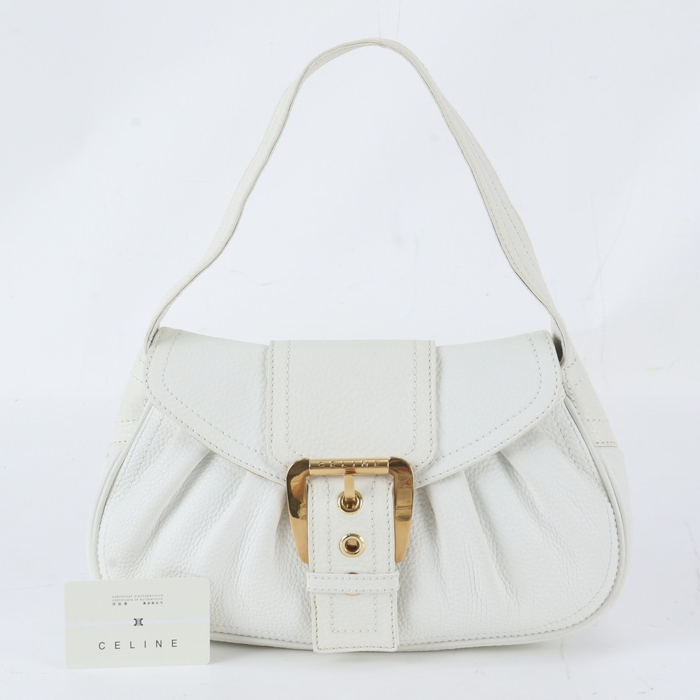 ■美品 セリーヌ フラップショルダーバッグ レザー