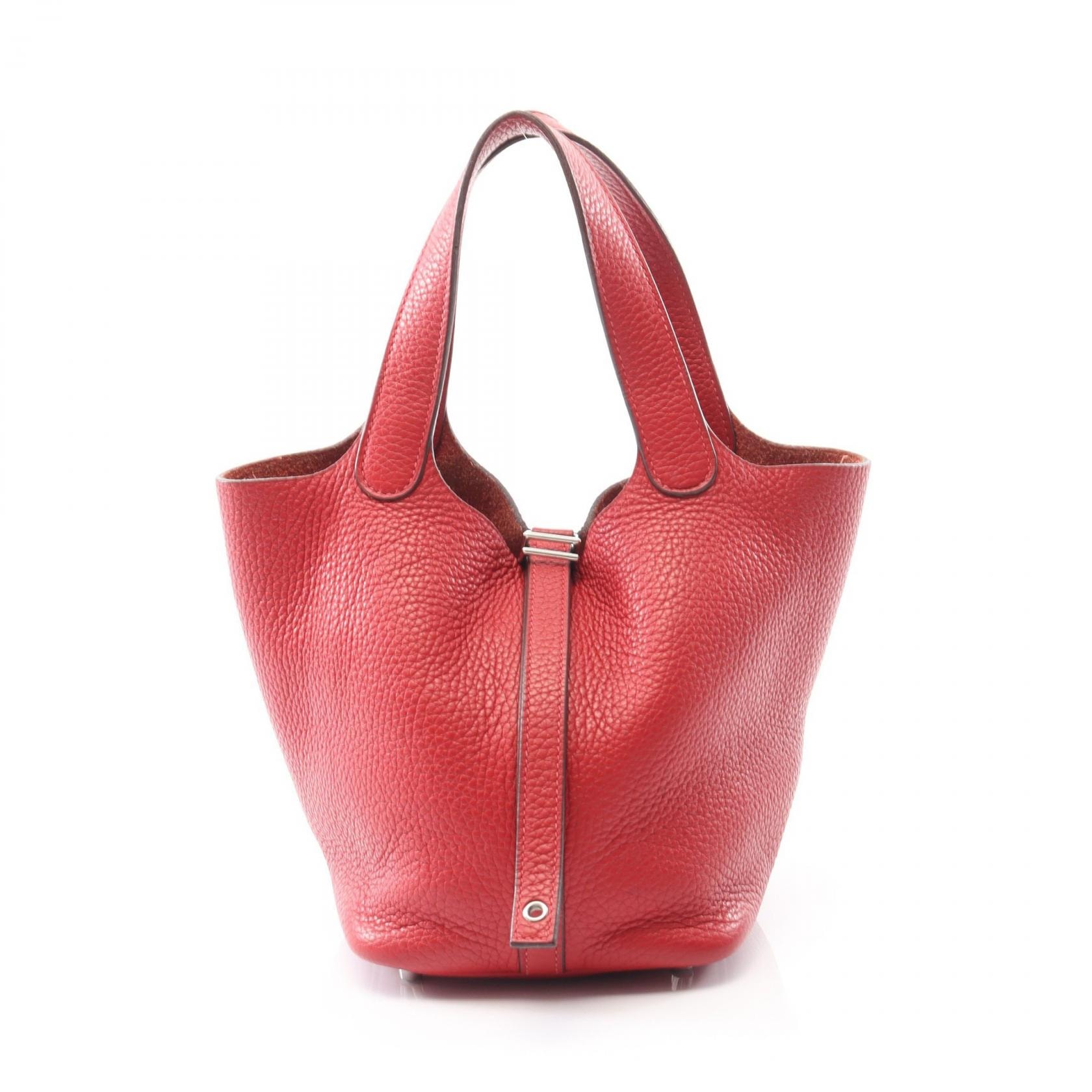 エルメス HERMES ピコタンロックPM ハンドバッグ バッグ レザー トリヨンクレマンス トリヨンクレマンス ヴァーミリオン C刻印(2018年製造) レディース レッド系 【中古】