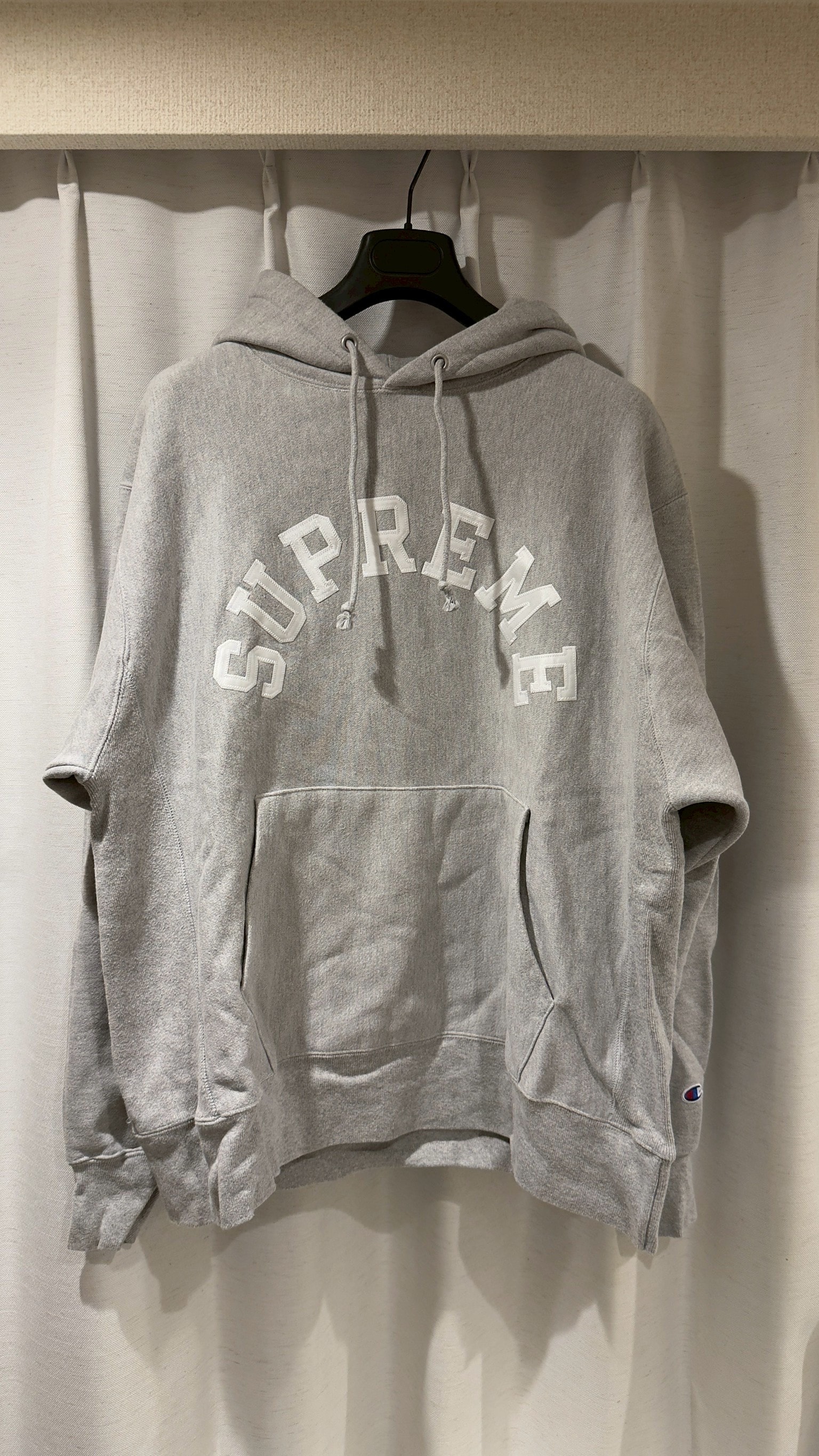 Supreme x Champion Hooded Sweatshirt "Heather Grey"