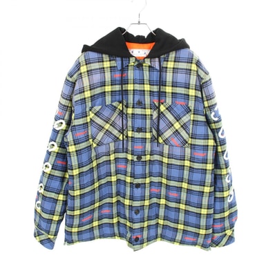 オフホワイト OFF-WHITE スウェットシャツ 衣料品 アウター コットン メンズ ブルー系 / イエロー系 / ブラック系 【中古】
