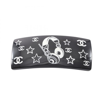 シャネル CHANEL ココマーク ヘッドホン バレッタ アクセサリー プラスチック レディース ブラック系 / ホワイト系 04P 【中古】