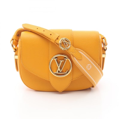 ルイ・ヴィトン LOUIS VUITTON LV PONT 9 LVポンヌフ ソフトPM ショルダーバッグ バッグ レザー レディース イエロー系 M59290 【中古】