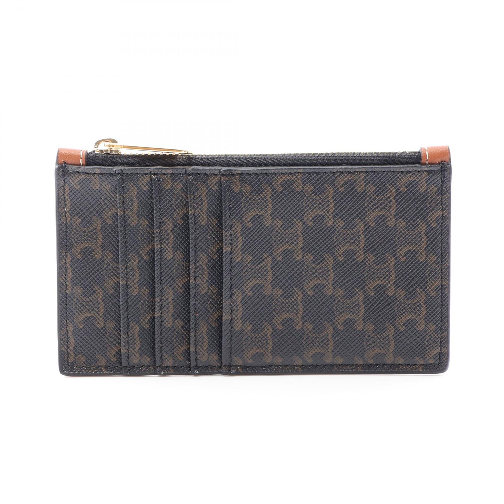 セリーヌ CELINE トリオンフ コインケース 財布 レザー PVC レディース ブラック系 / ブラウン系 10B682CAM04LU 【新品】