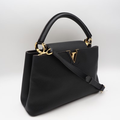 美品 LOUIS VUITTON ルイ・ヴィトン トリヨン カプシーヌBB M94755 ハンドバッグ ブラック トリヨンレザー レディース