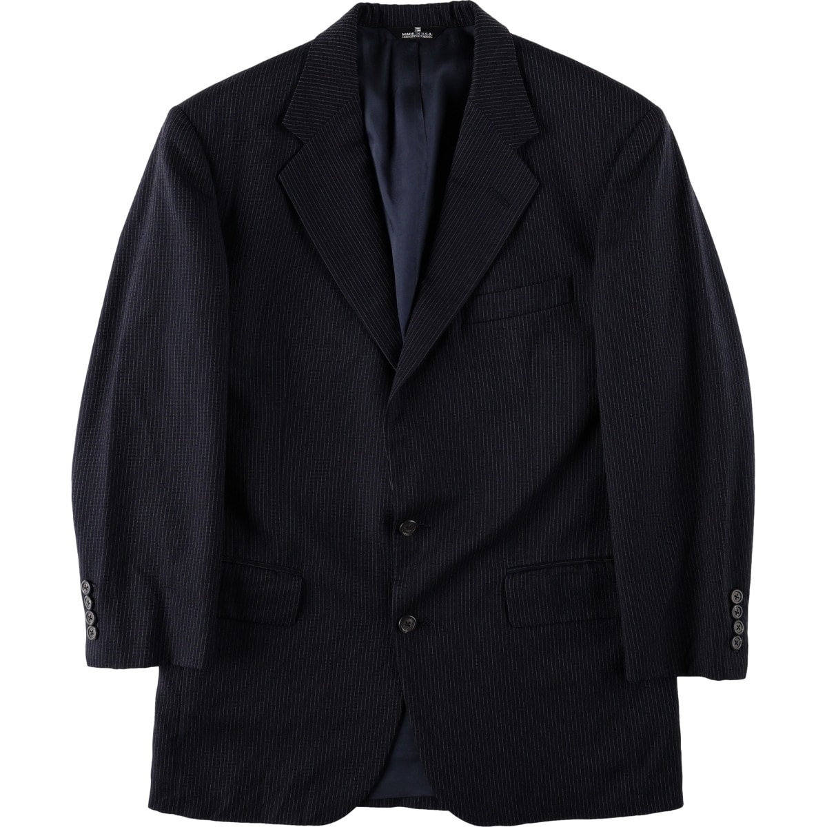 古着 80~90年代 ラルフローレン Ralph Lauren POLO UNIVERSITY CLUB ストライプ柄 ウールテーラードジャケット USA製 メンズL相当/eaa668530