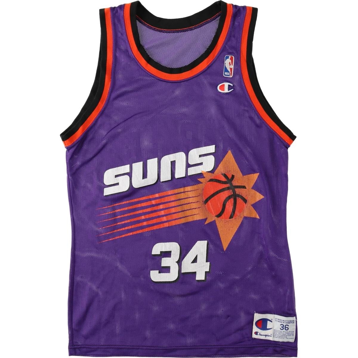 古着 90年代 チャンピオン Champion NBA PHOENIX SUNS フェニックスサンズ メッシュ ゲームシャツ レプリカユニフォーム USA製 メンズS相当 ヴィンテージ/eaa645298