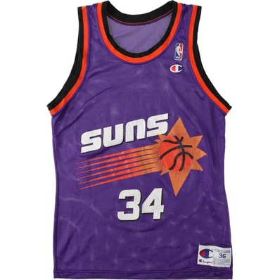 古着 90年代 チャンピオン Champion NBA PHOENIX SUNS フェニックスサンズ メッシュ ゲームシャツ レプリカユニフォーム USA製 メンズS相当 ヴィンテージ/eaa645298