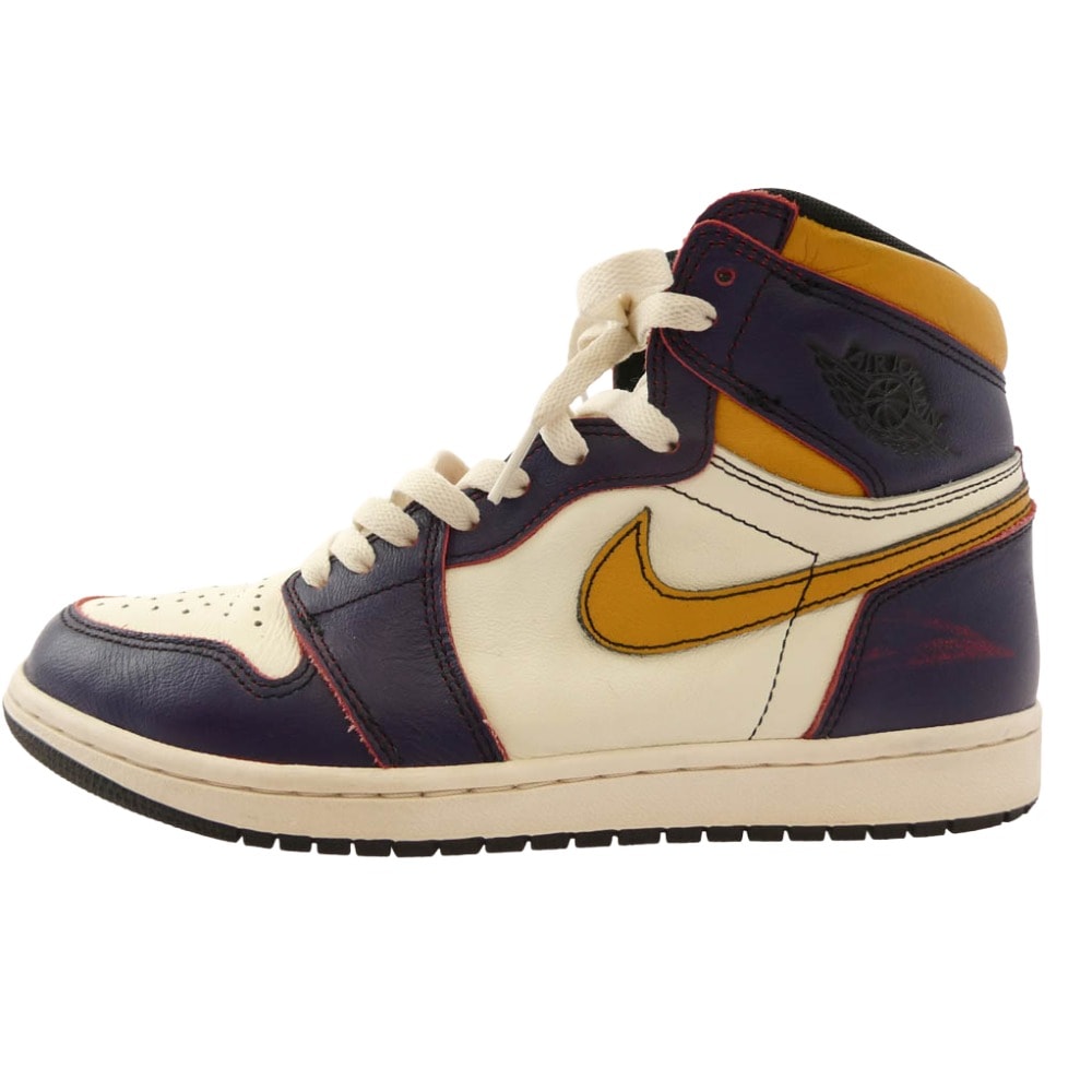 NIKE ナイキ スニーカー CD6578-507 SB × Air Jordan 1 Retro High La To Chicago AJ1 エアジョーダン シカゴ ハイカット スニーカー パープル系 イエロー系 26cm【中古】