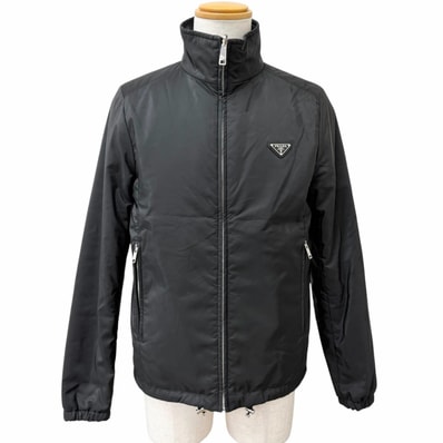 極美品 プラダ ブルゾン Reversible Padded Jacket 黒