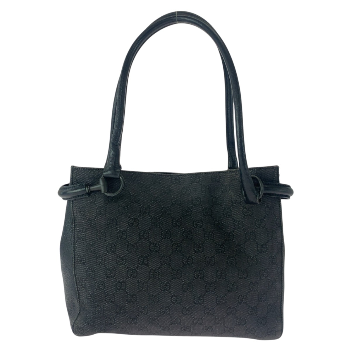 GUCCI グッチ ブラック 黒 ブラック金具 GGキャンバス トートバッグ ショルダーバッグ 505312 【中古】