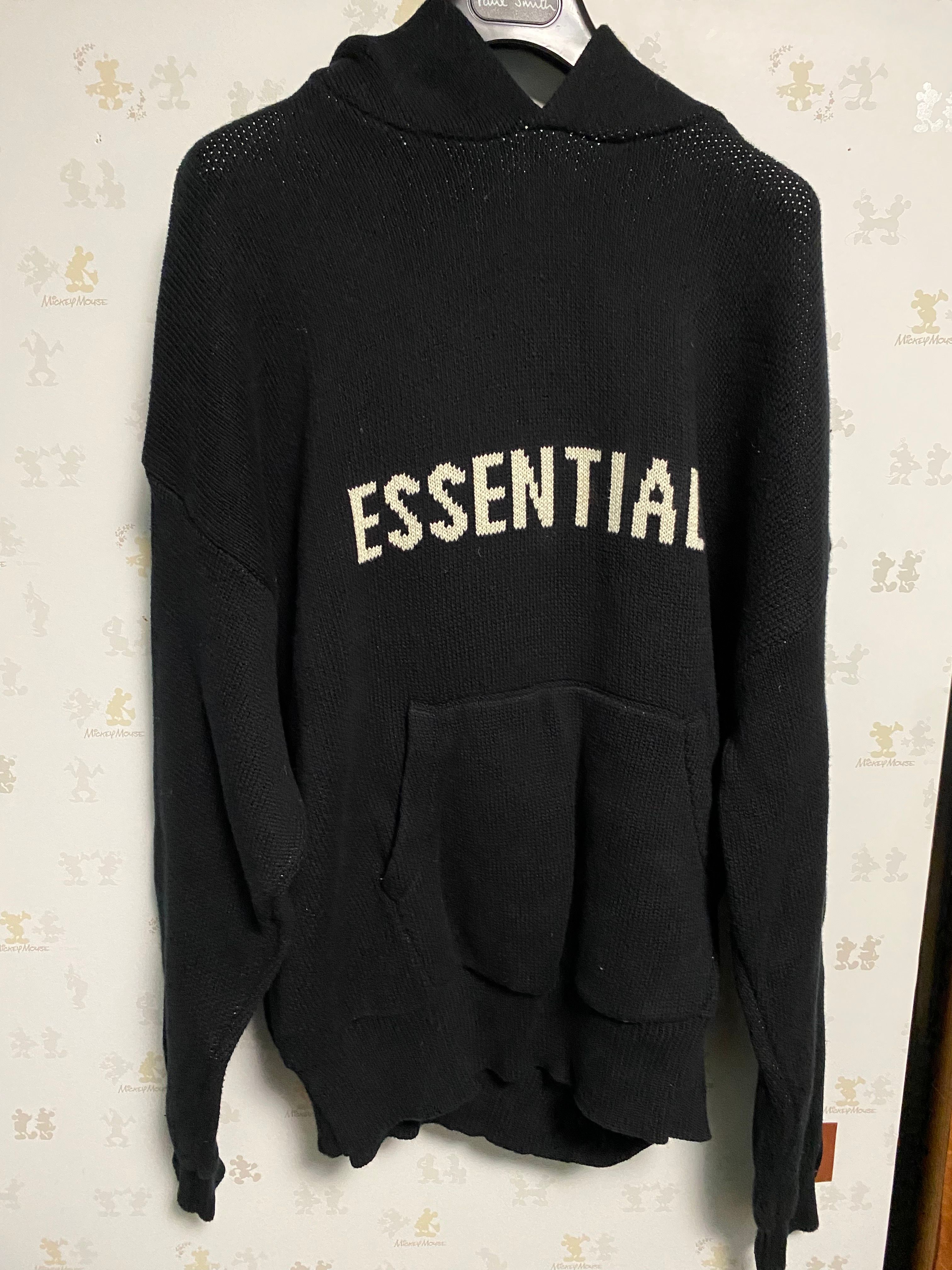 FEAR OF GOD ESSENTIALS Knit Hoodie "Black"