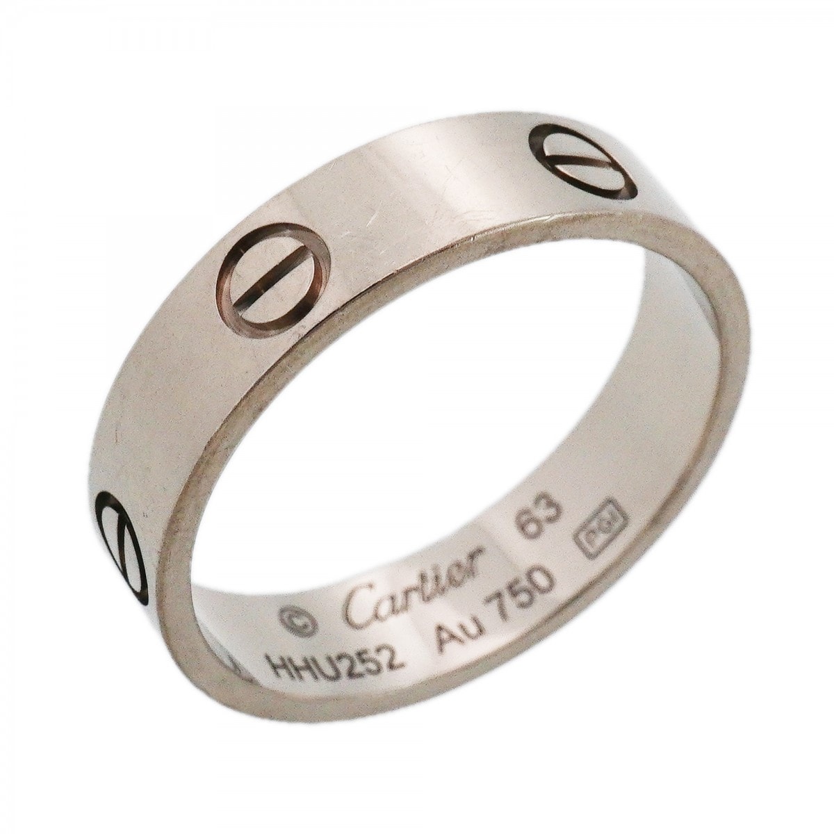 ★最終価格【6jcb0837】カルティエ リング ラブ K18WG ホワイトゴールド #63【中古】メンズ