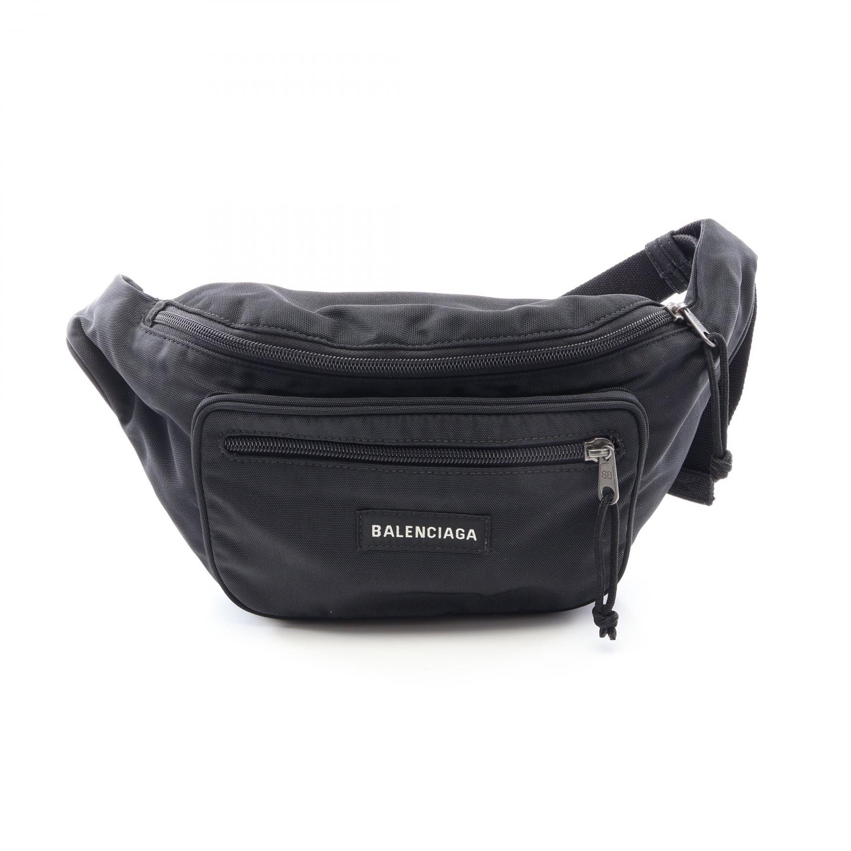 バレンシアガ BALENCIAGA エクスプローラー ベルトバッグ ウエストバッグ ボディバッグ バッグ ナイロン メンズ レディース ブラック系 482389 【中古】