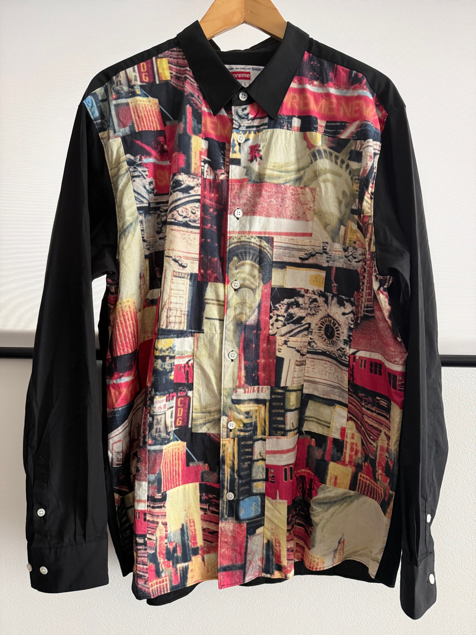 Supreme / Comme des Garçons SHIRT® Patchwork Button Up Shirt "Black"