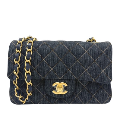 シャネル CHANEL マトラッセミニ マトラッセ20 A69900 シングルチェーン カバン 斜め掛け 肩掛け ショルダーバッグ デニム インディゴブルー ブルー 未使用