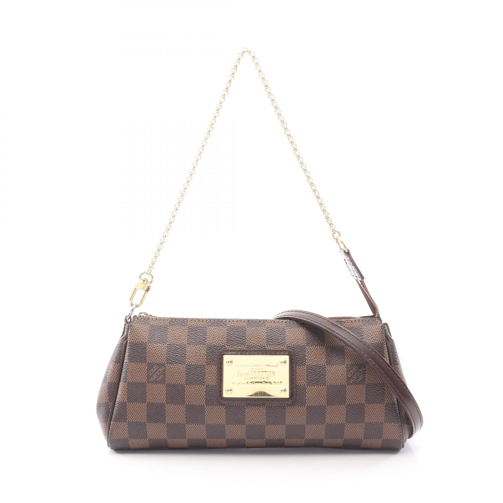 ルイ・ヴィトン LOUIS VUITTON エヴァ ダミエエベヌ 2WAY ハンドバッグ バッグ PVCコーティングキャンバス レザー ダミエ エベヌ レディース ブラウン系 N55213 【中古】