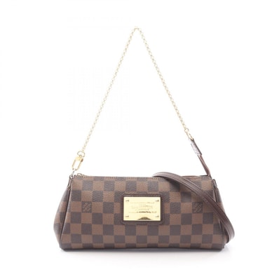 ルイ・ヴィトン LOUIS VUITTON エヴァ ダミエエベヌ 2WAY ハンドバッグ バッグ PVCコーティングキャンバス レザー ダミエ エベヌ レディース ブラウン系 N55213 【中古】
