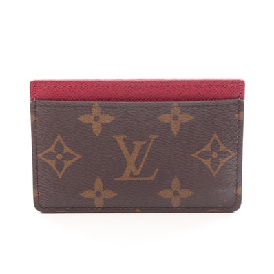 ルイ・ヴィトン LOUIS VUITTON ポルト カルト サーンプル モノグラム フューシャ カードケース アクセサリー レザー PVC レディース ブラウン系 / ピンク系 M60703 【中古】