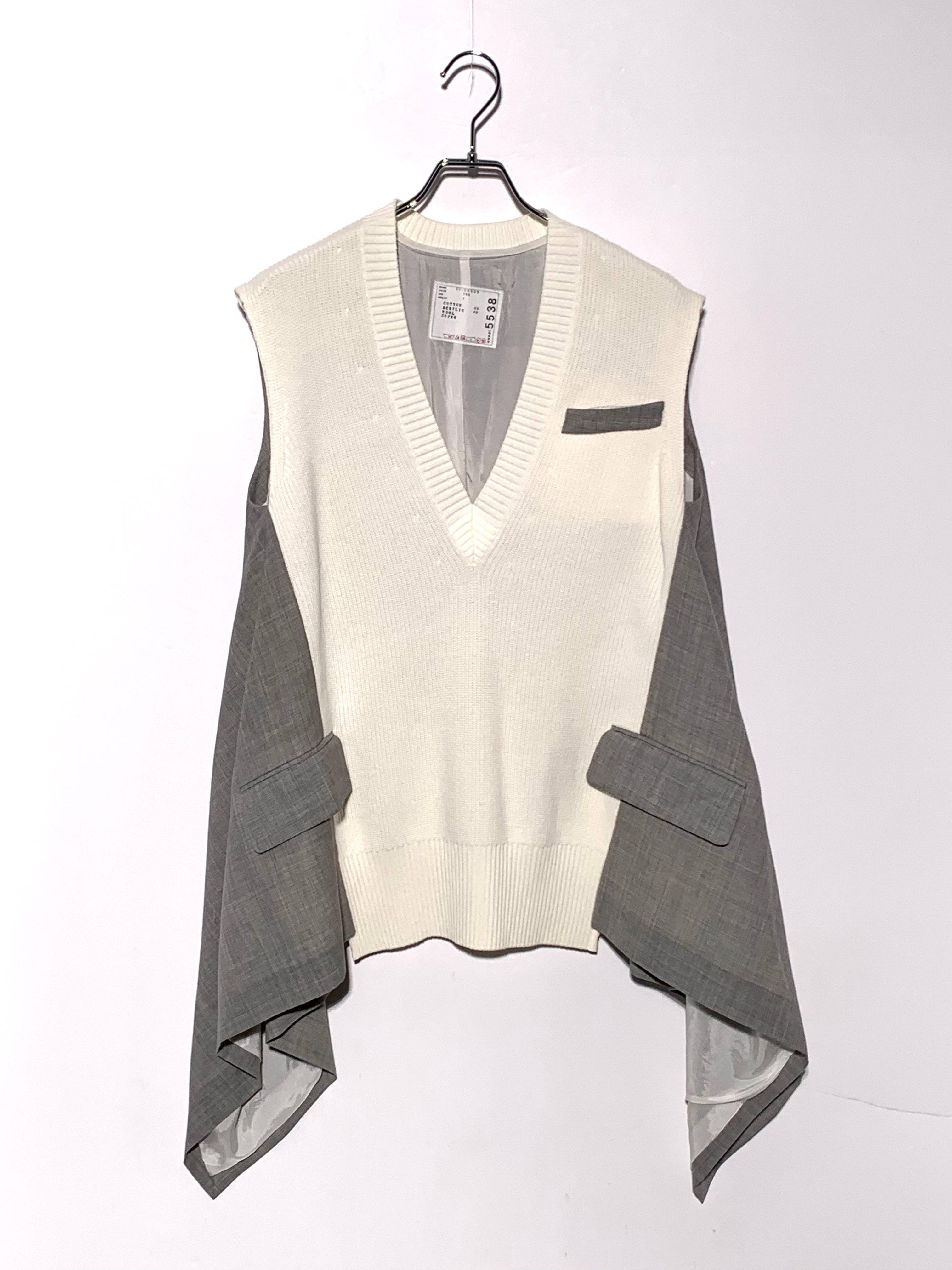 Sacai ニットベスト ホワイト