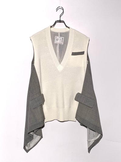 Sacai ニットベスト ホワイト