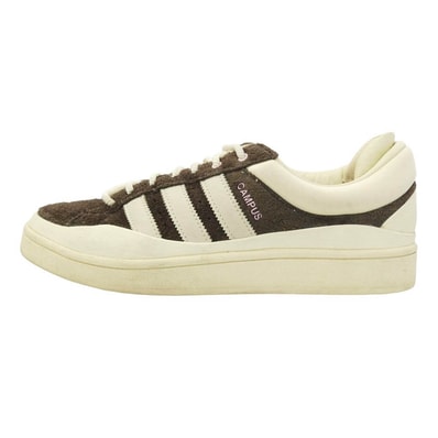 adidas アディダス ID2534 × Bad Bunny バッドバニー Campus キャンパス スニーカー オフホワイト系 ダークブラウン系 28cm【中古】