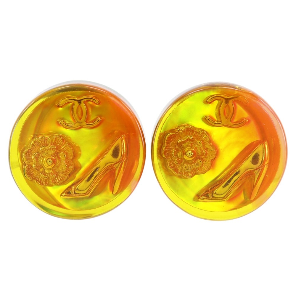 シャネル ココマーク カメリア ビンテージ 1997 97A レディースイヤリン