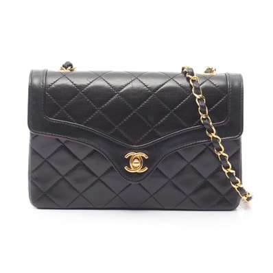シャネル CHANEL マトラッセ ショルダーバッグ バッグ ラムスキン(羊革) レディース ブラック系 【中古】