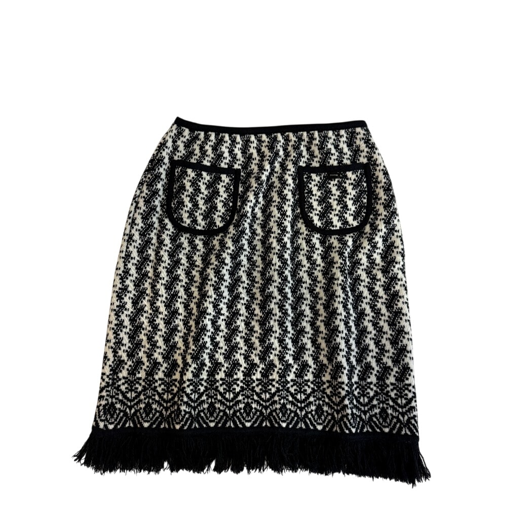シャネル CHANEL スカート フリンジ P24448V01744 ホワイト