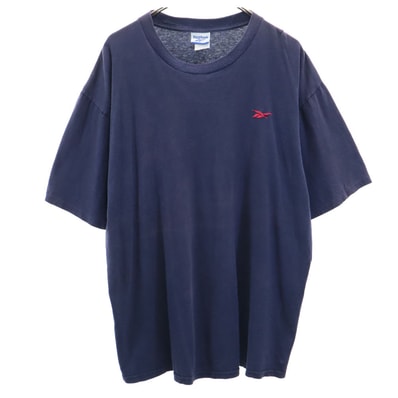 Reebok リーボック 90s オールド 半袖 Tシャツ XL ネイビー