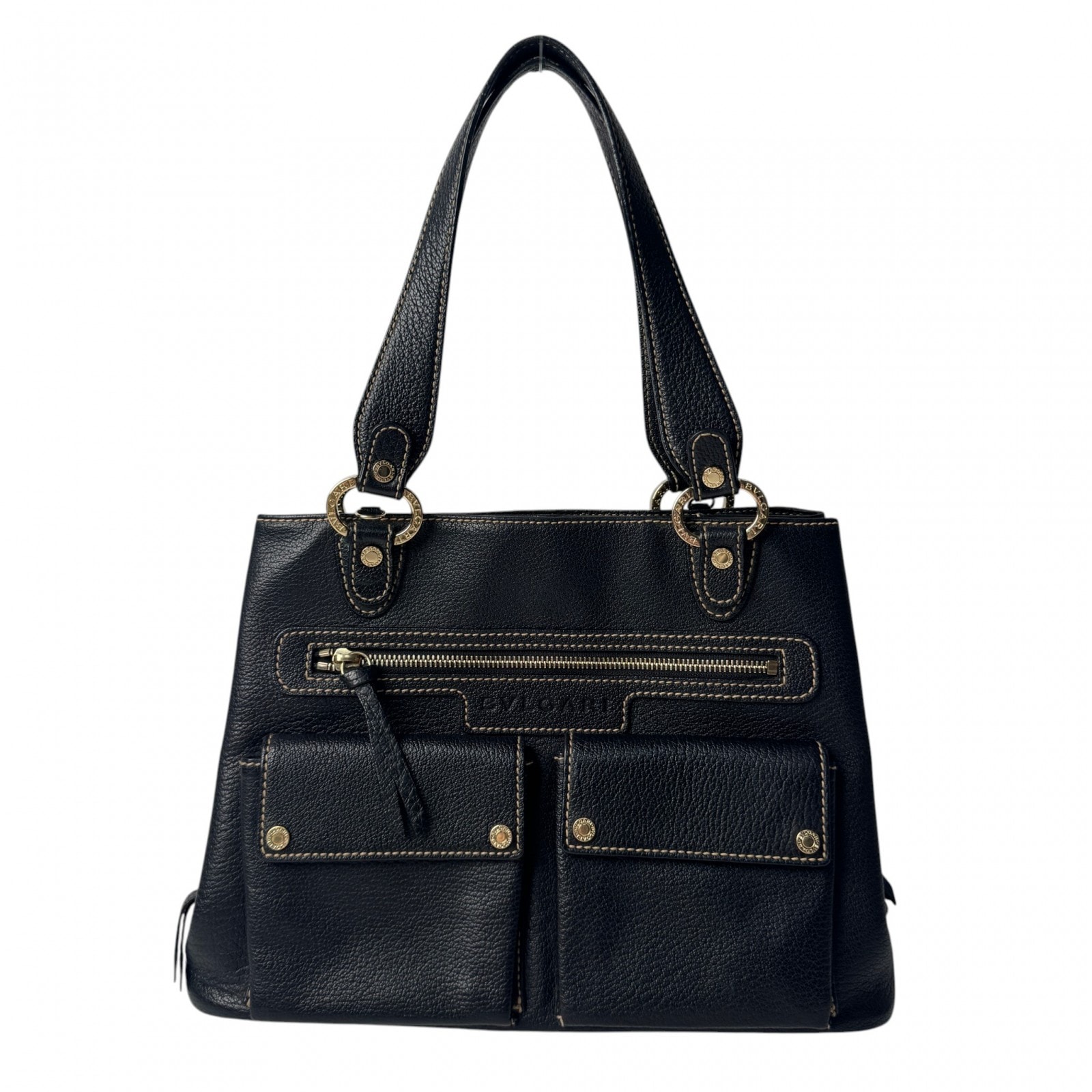 ブルガリ BVLGARI マキシレッタレ ハンドバッグ ブラック 肩がけ レディース