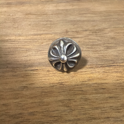 Chrome Hearts Cross Ball Stud Earrings "Silver"