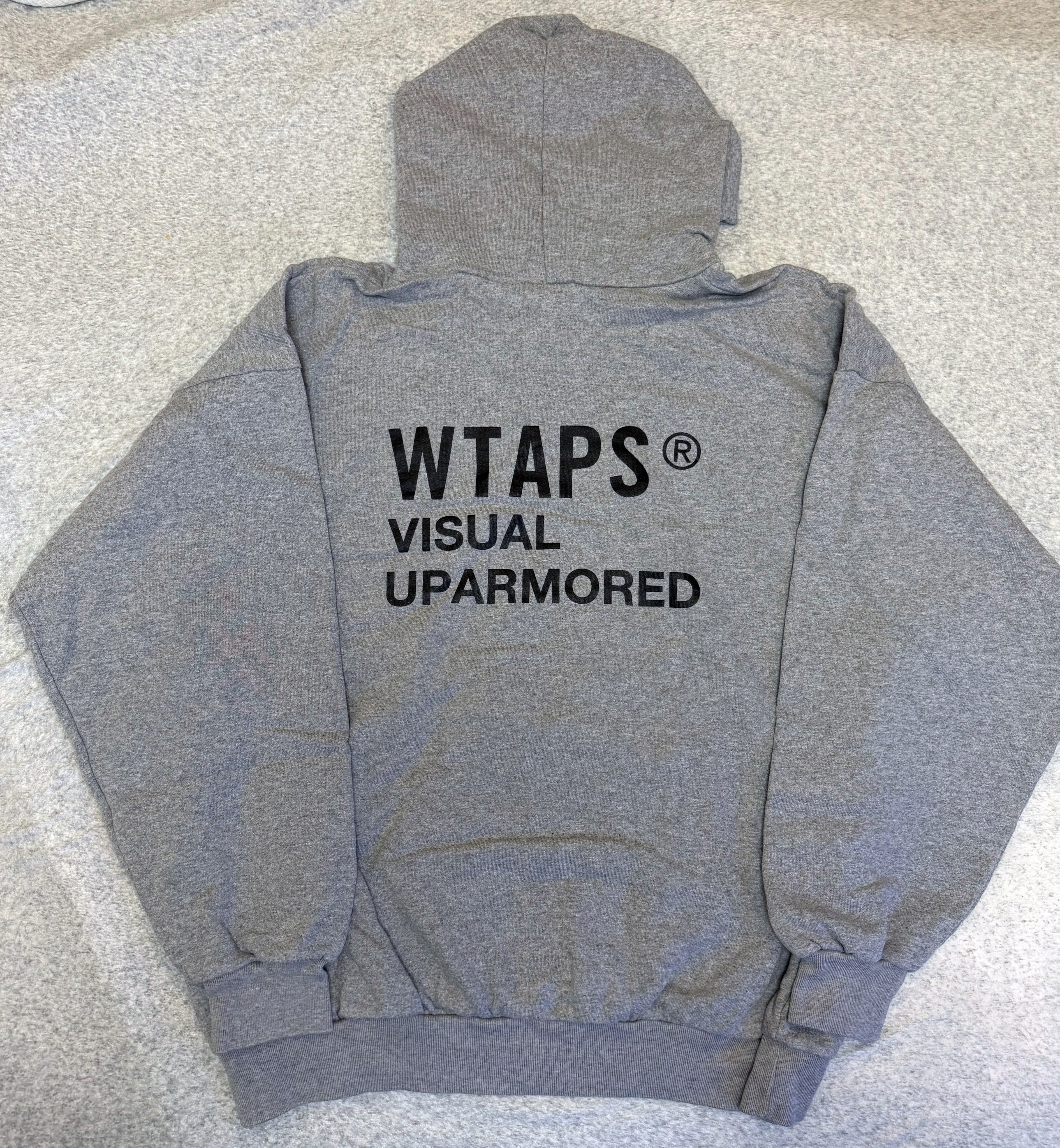 WTAPS 2022FW VISUAL UPARMORED HOODY ASH GRAY XLサイズ ダブルタップス ヴィジュアル アップアームド フーディー グレー X-LARGE HOODIE パーカー GREY