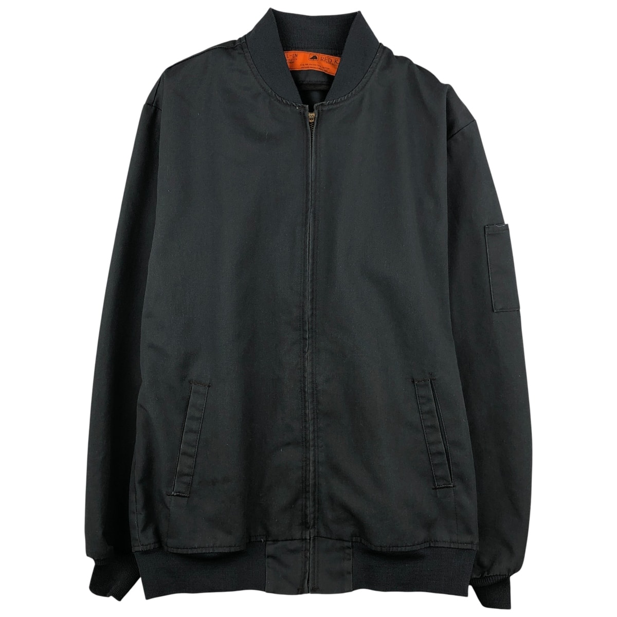 RED KAP ブラック　ジップアップブルゾン　USA製 90s 傷や汚れあり】古着 90年代 レッドキャップ Red kap ワークブルゾン