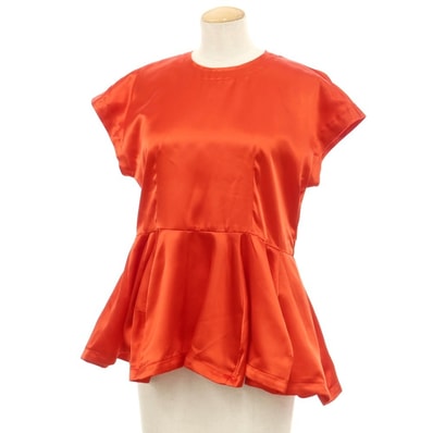【中古】コムデギャルソン COMME des GARCONS 2023年秋冬 ポリエステル チュニック ブラウス オレンジ【サイズXS】【レディース】